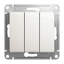 Glossa Перламутр Выключатель 3 клавишный  сх.3, 10AX Systeme Electric (Schneider Electric)