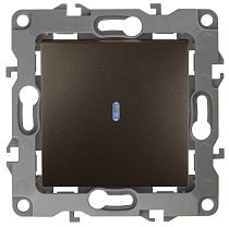 Выключатель ЭРА 12 12-1102-13 10А 250В бронза одноклавишный  с подсветкой