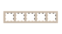 ATLASDESIGN 5-постовая РАМКА, универсальная, ПЕСОЧНЫЙ Systeme Electric (Schneider Electric)