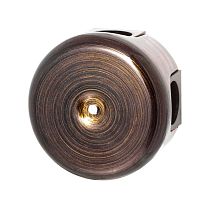 Коробка распределительная 78мм, пластик, цвет Бронза (4 кабельных ввода в комплекте) Bironi