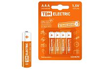 Элементы питания LR03 AAA Alkaline 1,5V BP-4  TDM
