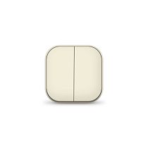 Выключатель двухклавишный серия "IONICH", открытой установки, 10А, 220В, "слоновая кость" (ivory) (еврослот)