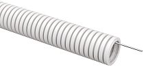 ELASTA Труба гофрированная ПВХ d=32мм с зондом белая (25м)  IEK