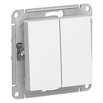 AtlasDesign Белый Переключатель 2-клавишный сх.6, 10АХ Systeme Electric (Schneider Electric)