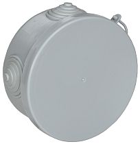 Коробка распаячная КМ для открытой проводки D=85х40мм IP54 4 гермоввода (7035) GENERICA IEK Коробка распаячная КМ для открытой проводки D=85х40мм IP54 4 гермоввода (7035) GENERICA IEK
