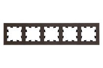 AtlasDesign Nature Стекло Мокко Рамка 5-постовая  (Schneider Electric) Systeme Electric (Schneider Electric)