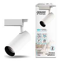 Светильник трековый Gauss цилиндр 16W 1390lm 4000K 180-240V IP20 65*210мм белый угол 24º LED 1/40