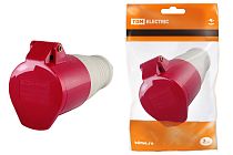 Розетка 235 переносная 3Р+РЕ+N 63А 380В IP54  TDM