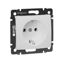 Розетка с заземлением в рамку белая VALENA Legrand