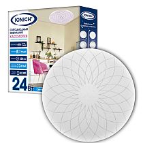 Светильник светодиодный декоративный ТМ IONICH серия 2217 "Кассиопея" эффект "Звездное небо" 24 Вт 1680 Лм 230 В 6500 К 320 мм IP20 Светильник светодиодный декоративный ТМ IONICH серия 2217 "Кассиопея" эффект "Звездное небо" 24 Вт 1680 Лм 230 В 6500 К 320 мм IP20