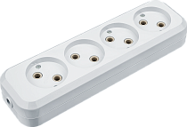 Колодка Navigator NCA-BL01-04-X-WH 4гн без заземления АБС пластик Колодка Navigator NCA-BL01-04-X-WH 4гн без заземления АБС пластик