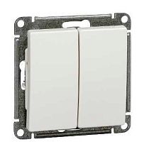 Wessen 59 Белый Выключатель  2 клавишный  , 10АХ Systeme Electric (Schneider Electric)