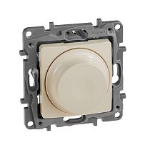 ETIKA Светорегулятор поворотно-нажимной LED 300Вт без нейтрали слоновая кость