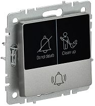 BRITE Кнопка звонка с индикацией для отелей 10А ВС10-1-9-БрС сталь  IEK