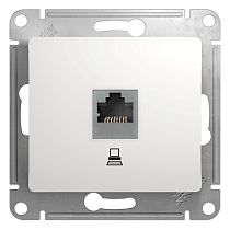 Glossa Белый Розетка компьютерная RJ45 кат.5E Systeme Electric (Schneider Electric)
