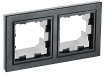 BRITE Рамка 2-местная IP44 РУ-2-БрЧ-44 черный  IEK