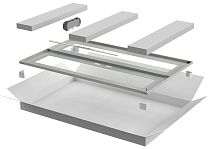 ITK Дверь перфорированная  двустворчатая для шкафа LINEA N 28U 800мм сер IEK