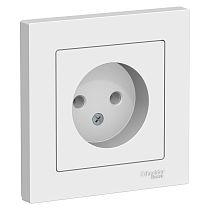 AtlasDesign Белый Розетка без заземления  16А, (в сборе с рамкой) Systeme Electric (Schneider Electric)