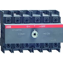 Рубильник реверсивный OT125F3C 125А (90А AC23) ABB