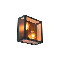 Фасадный светильник General GWL-2E27-IP65 Черный+Золотой Лофт