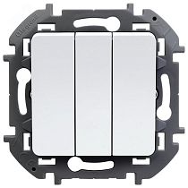 INSPIRIA Выключатель 3-клавишный 10А белый