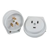 Разъем РШ-ВШ 32А 250В 2P+PE (СУ) пластиковый бел. EKF PROxima Разъем РШ-ВШ 32А 250В 2P+PE (СУ) пластиковый бел. EKF PROxima