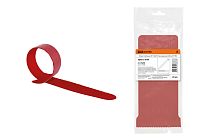 Хомут-липучка ХЛ 16х210 мм красный (20 шт)  TDM