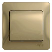 Glossa Титан Выключатель 1 клавишный , сх.1, 10АХ (в сборе с рамкой) Systeme Electric (Schneider Electric)