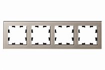 AtlasDesign Nature Стекло Шампань Рамка 4-постовая  (Schneider Electric) Systeme Electric (Schneider Electric)