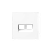 ArtGallery Белый Накладка двойная для информационных функций типа Keystone Systeme Electric (Schneider Electric)