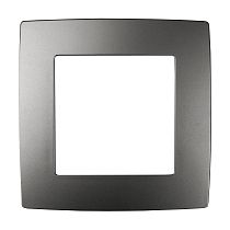 Рамка для выключателей и розеток одинарная ЭРА 12 12-5001-12 пластик графит