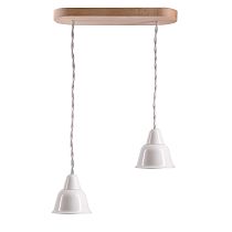 Светильник Кампана, на витом проводе (цвет белый), 2 плафона, белый 71/10 Bironi Светильник Кампана, на витом проводе (цвет белый), 2 плафона, белый 71/10 Bironi