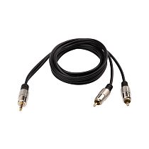 Шнур Стерео 3,5мм - 2 RCA, 1,5м (GOLD-металл) REXANT