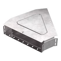 Угол горизонтальный 45 градусов с крышкой Стандарт 400х100 Промрукав