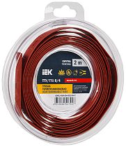 Трубка термоусадочная ТТУ нг-LS 8/4 красная (2м/упак)  IEK