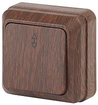 Переключатель Intro Quadro 2-103-10 одноклавишный 10А-250В IP20 ОУ венге