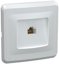 РК10-ВБ Розетка 1-ая компьютерная RJ45 Cat5e ВЕГА белый  IEK
