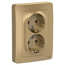 Blanca скрытая установка Титан Розетка двойная с заземлением, 16А Systeme Electric (Schneider Electric)