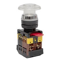 Кнопка AELA-22 белая с подсветкой NO+NC 220В Грибок EKF PROxima Кнопка AELA-22 белая с подсветкой NO+NC 220В Грибок EKF PROxima