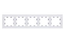 AtlasDesign Nature Матовое Стекло Белый Рамка 5-постовая  (Schneider Electric) Systeme Electric (Schneider Electric)