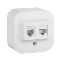 Розетка комбинированная Legrand Quteo 782221 RJ11+RJ45 категория 5 UTP Legrand