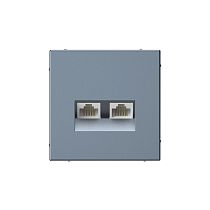 ArtGallery Грифель Розетка двойная компьютерная RJ45+RJ45, кат. 5е, механизм Systeme Electric (Schneider Electric) ArtGallery Грифель Розетка двойная компьютерная RJ45+RJ45, кат. 5е, механизм Systeme Electric (Schneider Electric)