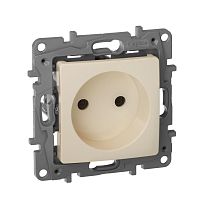 ETIKA Розетка 1-местная без заземления без защитных шторок 16А слоновая кость