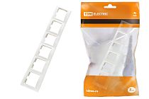 Рамка 6 постовая горизонтальная белая "Таймыр"  TDM