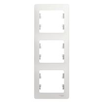 Glossa Белый Рамка 3 постовая, вертикальная Systeme Electric (Schneider Electric)