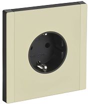 FORTE&PIANO Розетка 1-местная с заземлением с защитными шторками винтовое крепление 16А FP815M металл серый сланец IEK