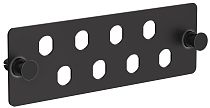 ITK Планка для 8-ми адаптеров оптических FC или ST черная IEK