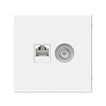 ArtGallery Белый Розетка двойная ТВ + компьютерная RJ45, кат. 5Е Systeme Electric (Schneider Electric)