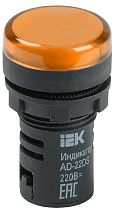 Лампа AD22DS матрица d22мм желтый 230В  IEK