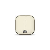 Выключатель двухклавишный с подсветкой серия "IONICH", открытой установки, 10А, 220В, "слоновая кость" (ivory) (еврослот)